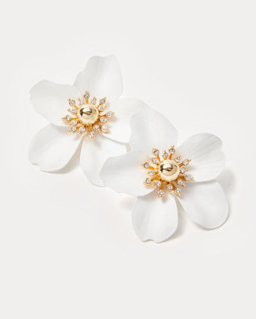 OVERSIZED ORCHID EARRINGS