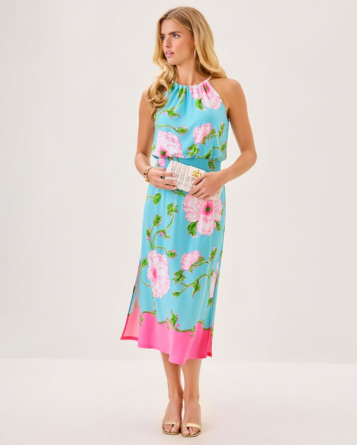 GRACELYN HALTER MIDI DRESS