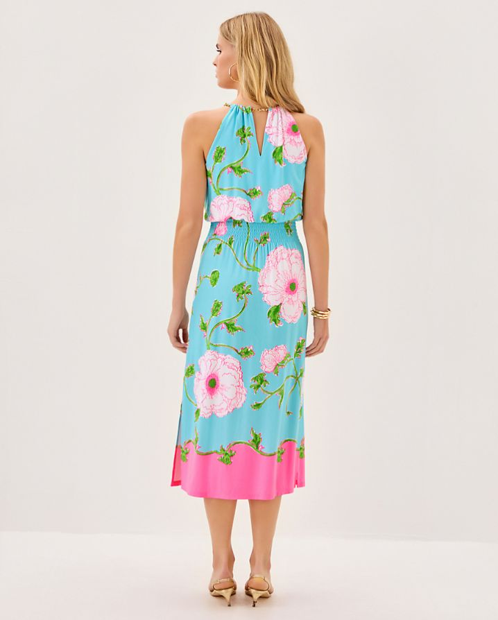GRACELYN HALTER MIDI DRESS