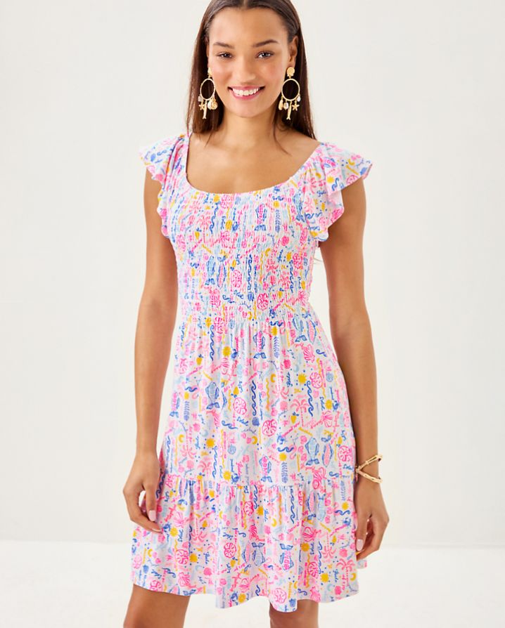 JILLY SMOCKED DRESS