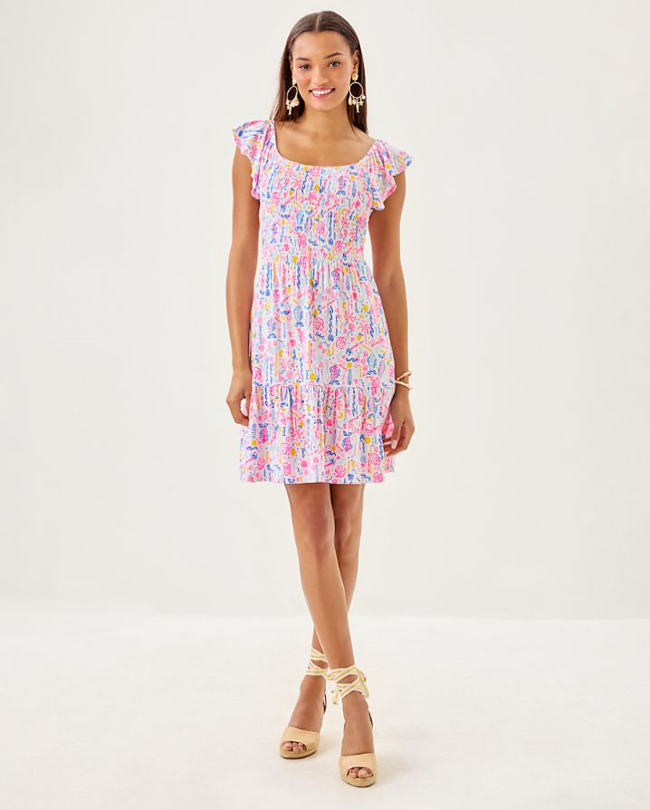 JILLY SMOCKED DRESS