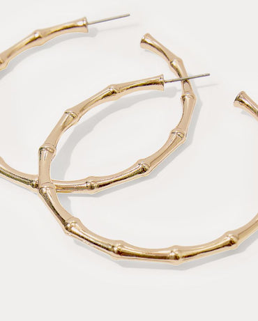 BAMBOO FOREST HOOP EARRINGS