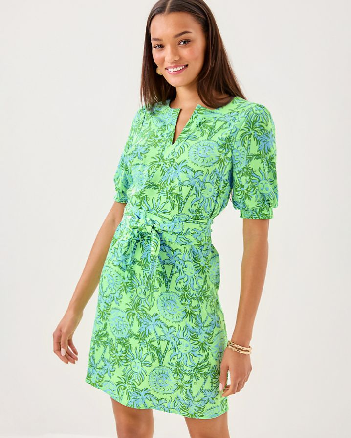 OLIVINE SHORT SLEEVE DRESS