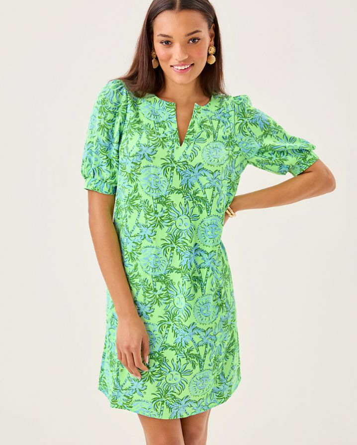 OLIVINE SHORT SLEEVE DRESS
