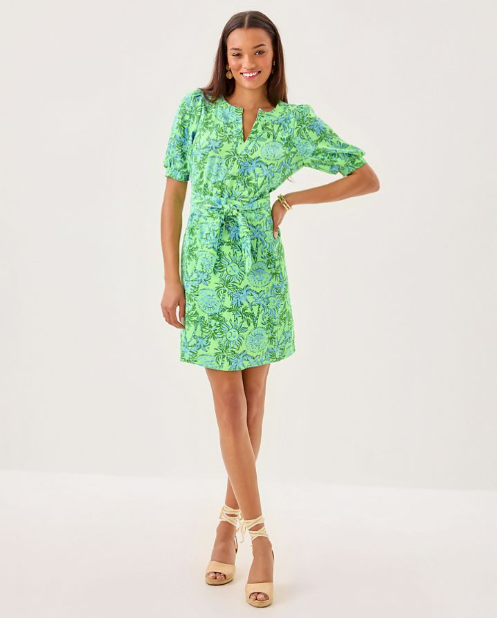 OLIVINE SHORT SLEEVE DRESS