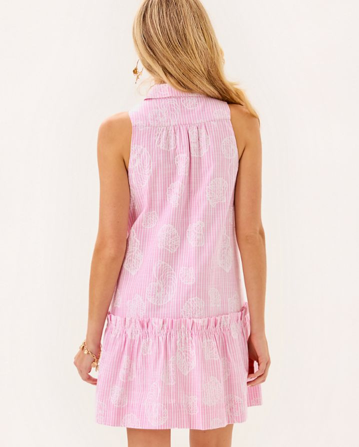 CAYLINN SLEEVELESS POPOVER SHIRTDRESS