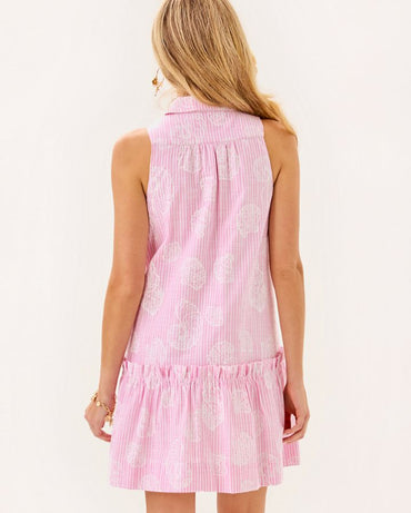 CAYLINN SLEEVELESS POPOVER SHIRTDRESS