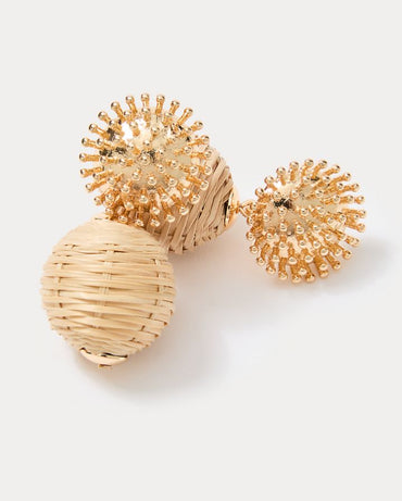 SUMMER SHORELINES WICKER EARRINGS