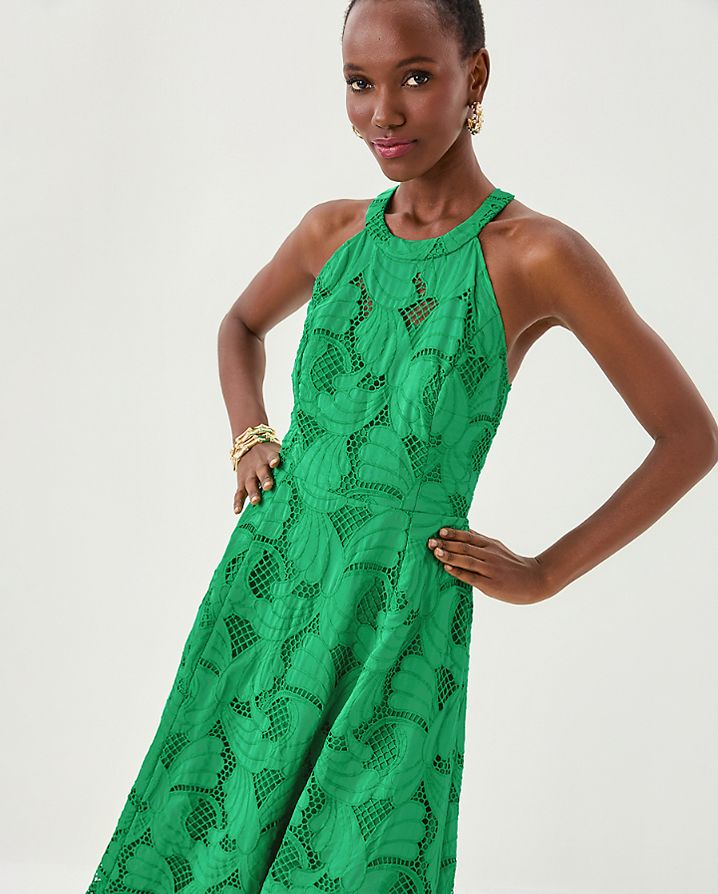 DENISE LACE MIDI DRESS