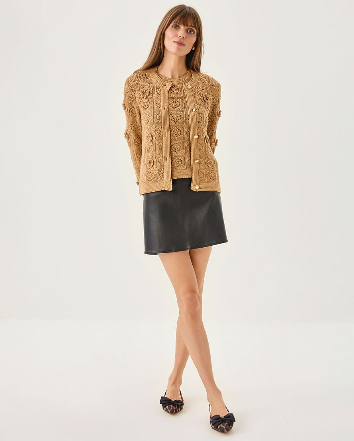 SARISSA STRETCH COATED MINI SKIRT