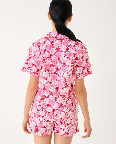 MARI PJ BUTTON-UP TOP