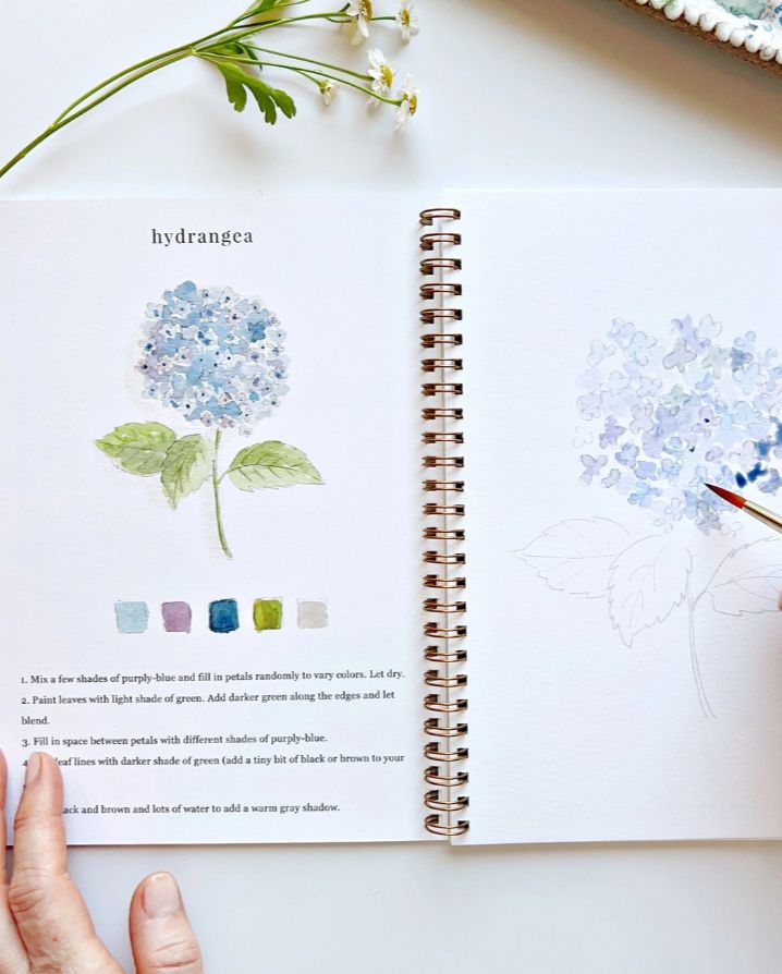 FLOWERS WATERCOLOR WORKBOOK