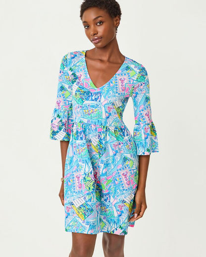 JANNIE V-NECK DRESS