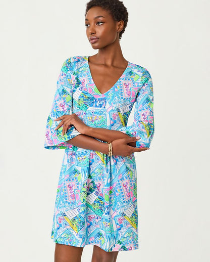 JANNIE V-NECK DRESS