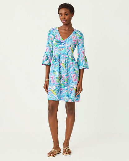 JANNIE V-NECK DRESS