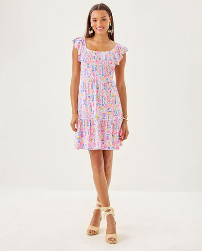 JILLY SMOCKED DRESS