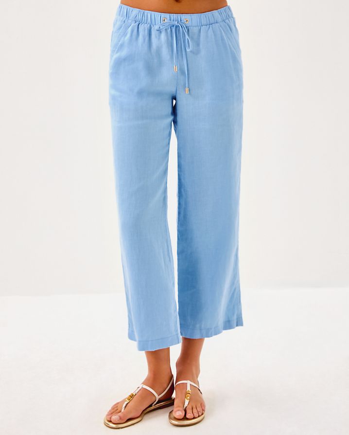 BRAWLEY LINEN CROP PANT