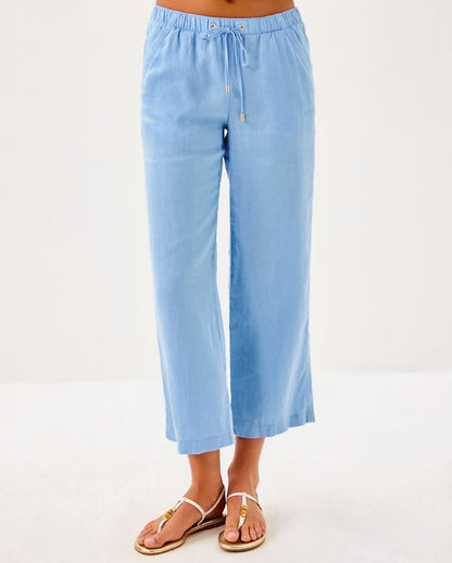 BRAWLEY LINEN CROP PANT