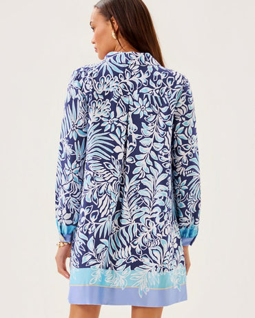 IRALANNE LONG SLEEVE POPOVER SHIRTDRESS