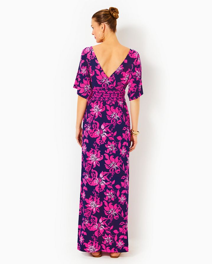 PARIGI BOAT NECK MAXI DRESS