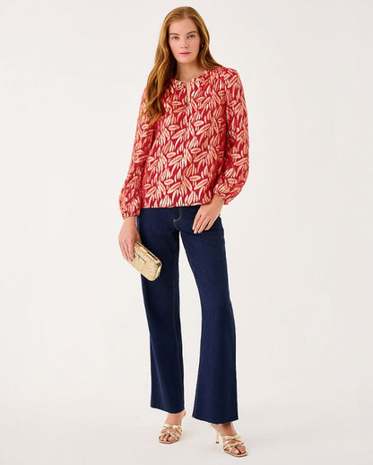 GIANA LONG SLEEVE SILK TOP