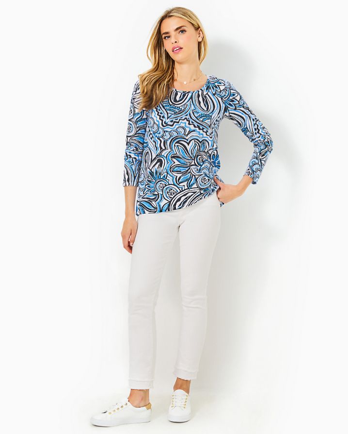 ETTA SCOOP-NECK LONG SLEEVE TOP