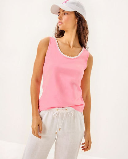 GABBIE CROCHET TRIMMED KNIT TOP