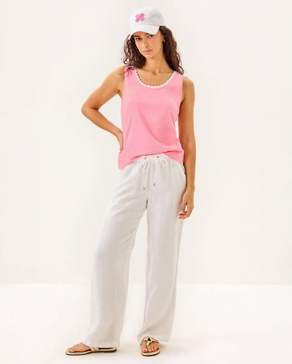 GABBIE CROCHET TRIMMED KNIT TOP
