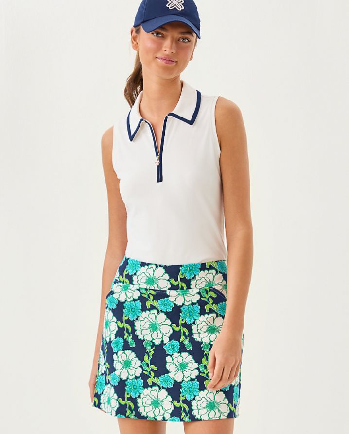 FRIDA HALF ZIP SLEEVELESS POLO