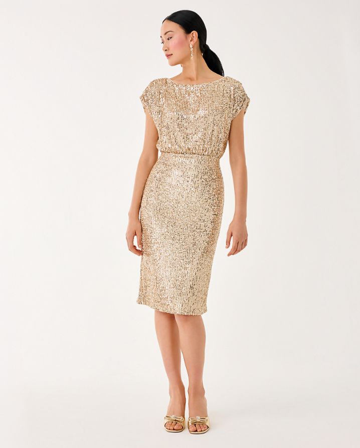 AYLIN SEQUIN MIDI DRESS