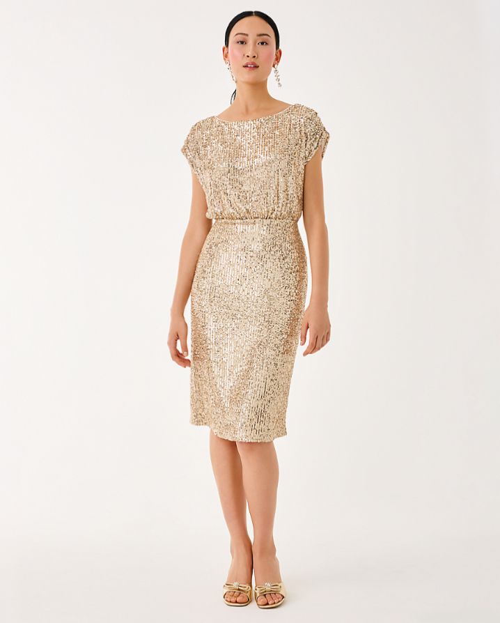 AYLIN SEQUIN MIDI DRESS