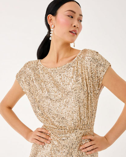 AYLIN SEQUIN MIDI DRESS