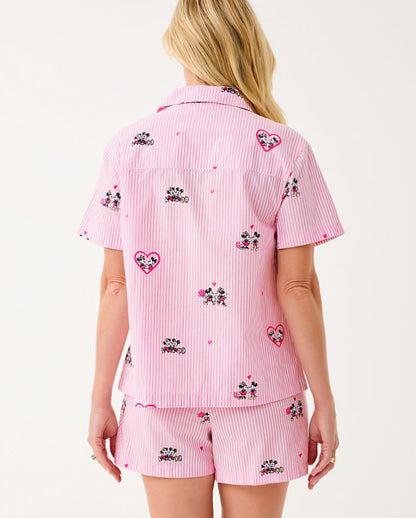 MARI PJ BUTTON-UP TOP