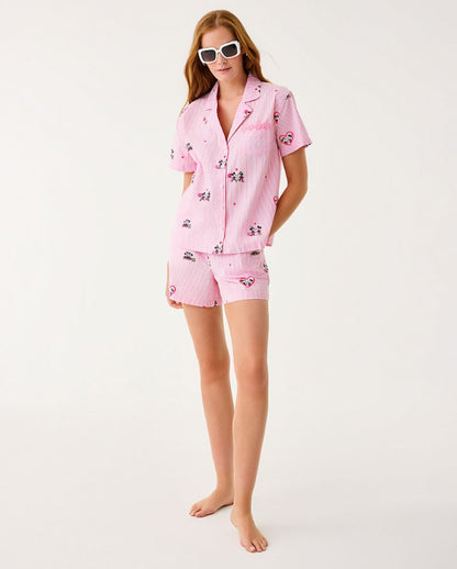 MARI PJ BUTTON-UP TOP