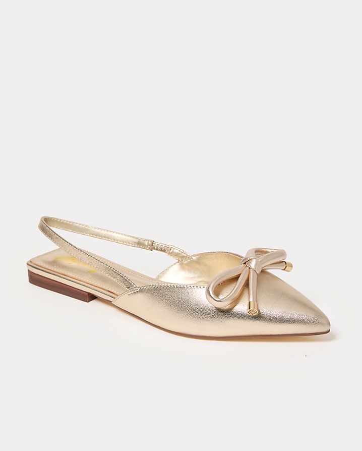 BRIT LEATHER BOW SLINGBACK