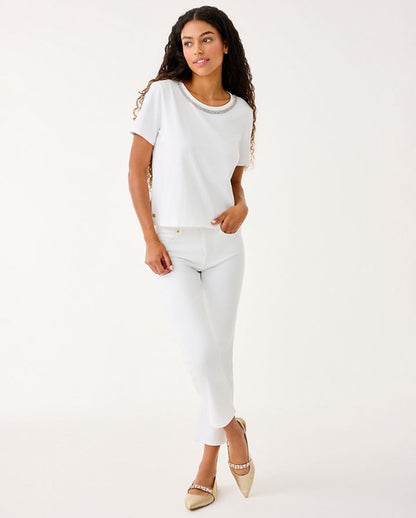 CLAIRMONT RHINESTONE KNIT TOP