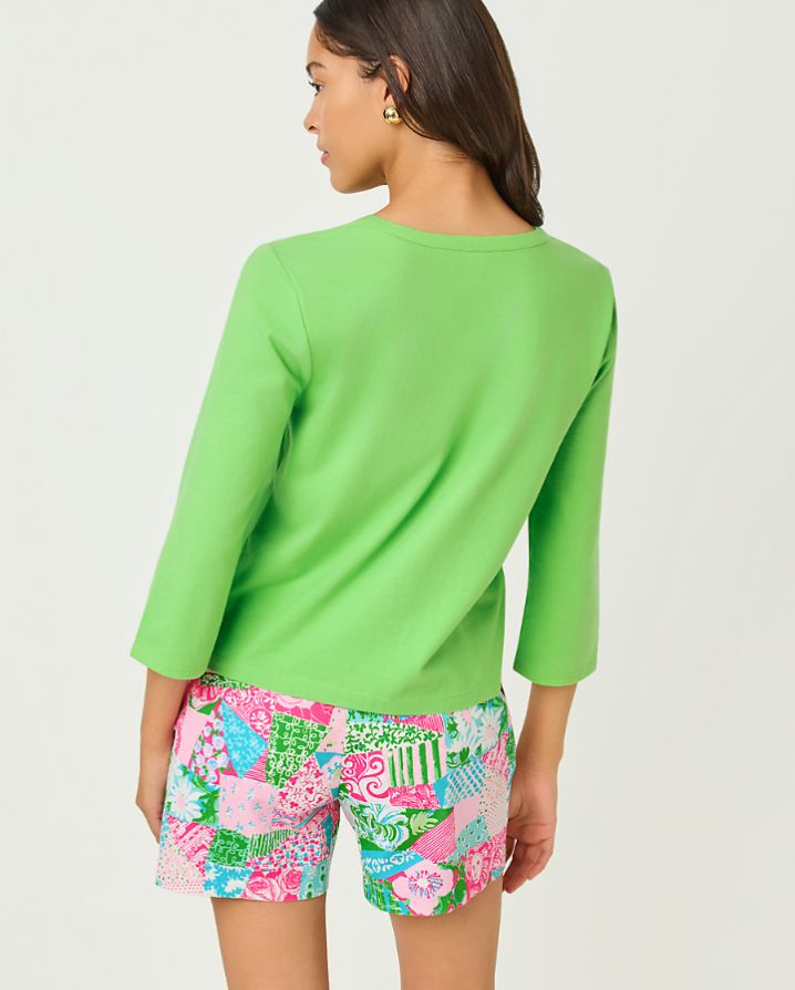 CLAIRMONT 3/4 SLEEVED KNIT TOP