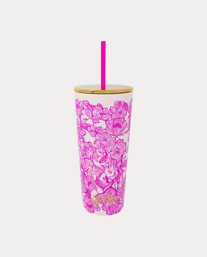 ACRYLIC TUMBLER WITH STRAW