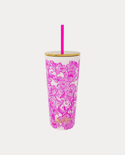ACRYLIC TUMBLER WITH STRAW