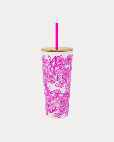 ACRYLIC TUMBLER WITH STRAW