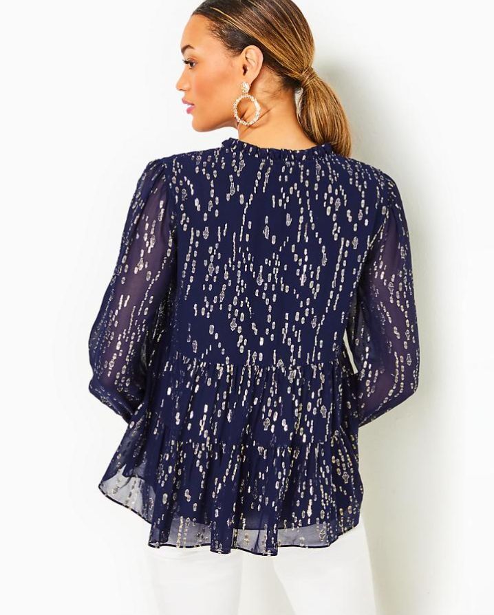 SARITA LONG SLEEVE SILK TOP