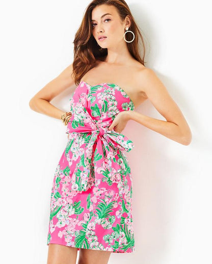 STELA STRAPLESS BOW DRESS