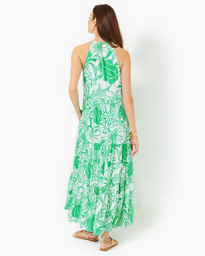 BECCALYN HALTER MAXI DRESS