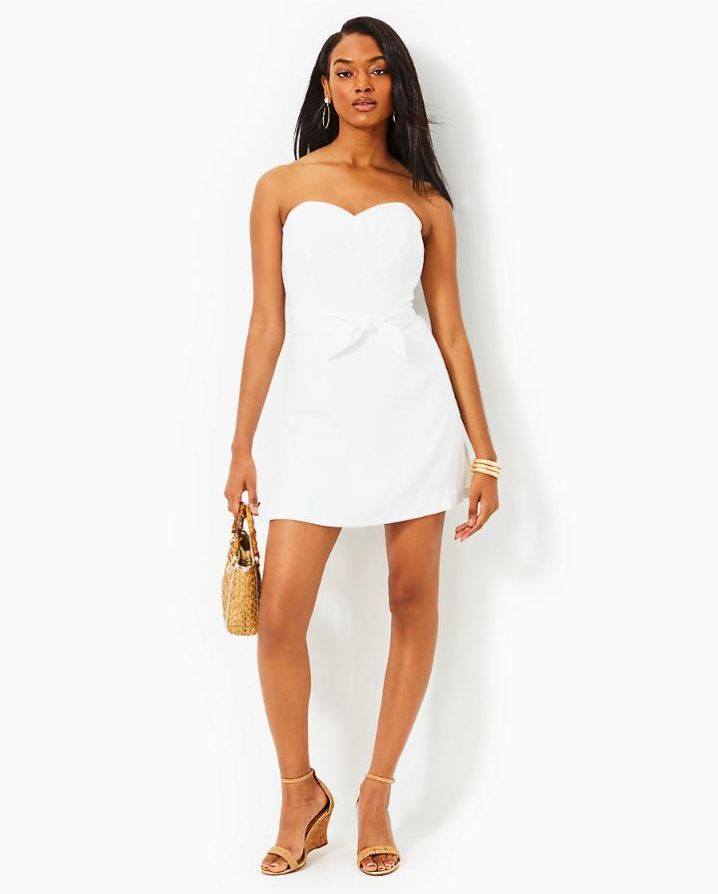 KYLO STRAPLESS SKIRTED ROMPER