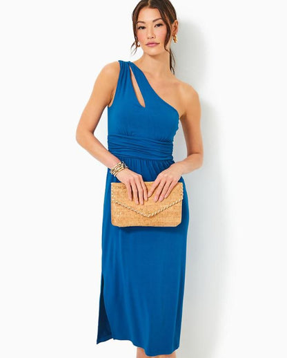 HELINA ONE SHOULDER MIDI