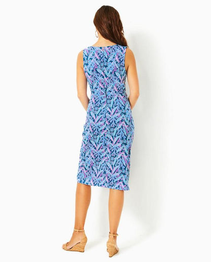 ODELLA V-NECK MIDI DRESS