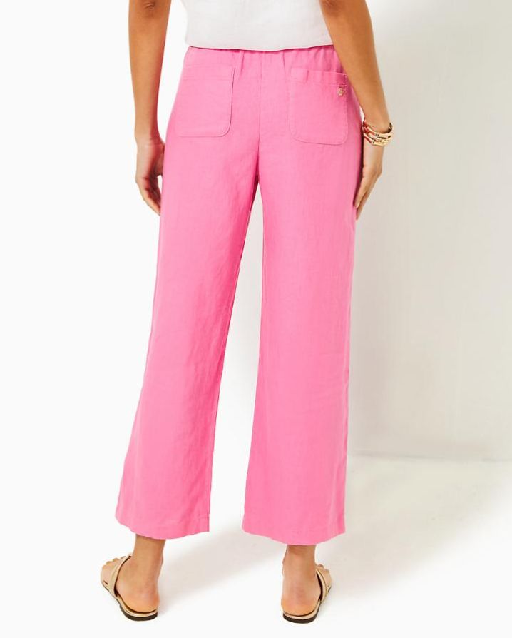 BRAWLEY LINEN CROP PANT