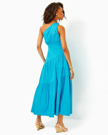 LUCILYN ONE SHOULDER MAXI DRESS