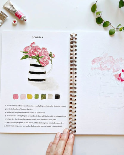 BOUQUETS WATERCOLOR WORKBOOK