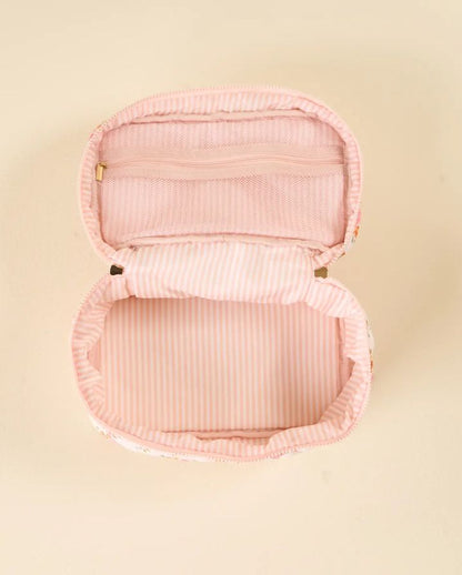 GO & GLAM QUILTED COSMETIC BAG